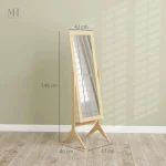 Miroir en chêne ajustable à deux positions