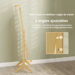 Miroir grand format en chêne, 148 cm
