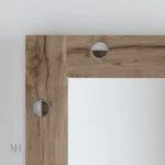 Accessoire déco polyvalent, miroir en chêne