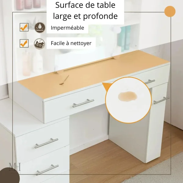 Miroir de coiffeuse pour un espace élégant