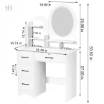 Miroir élégant avec éclairage LED pour espace beauté