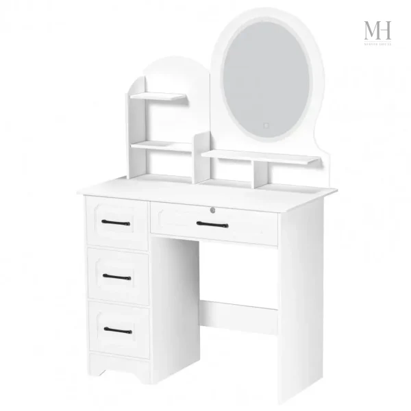 Miroir moderne avec tiroirs pour accessoires de beauté