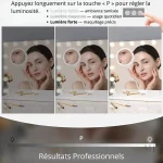 Miroir de maquillage avec loupe 3x
