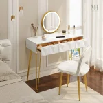Meuble de beauté pratique avec miroir rotatif