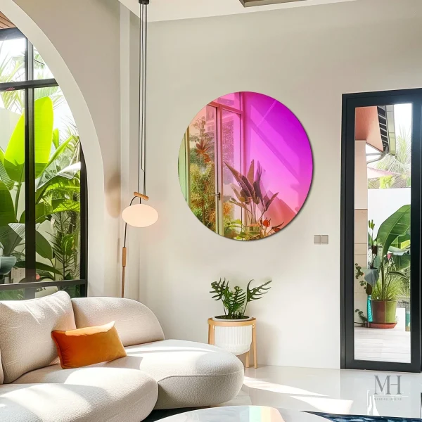 miroir-colore-1 Miroir rond 66 cm effet irisé arc-en-ciel