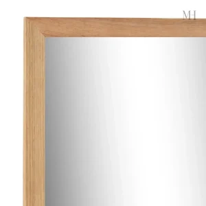Miroir Contour Bois avec Rangements Pratiques