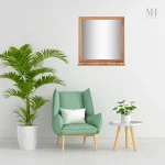 Miroir Bois avec Étagère Fonctionnelle