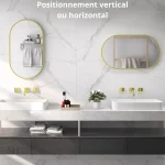 Miroir avec cadre doré pour une touche chic