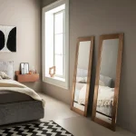 Miroir Cuivre 146x56 cm avec cadre texturé