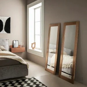Miroir Cuivre 146x56 cm avec cadre texturé