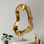 Cadre sculptural miroir d'entrée pour un style raffiné
