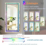 Miroir décoratif avec éclairage LED moderne