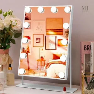 Miroir de courtoisie lumineux pour un maquillage parfait