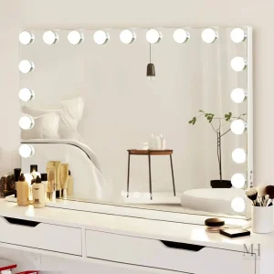 Miroir éclairé pour un maquillage parfait
