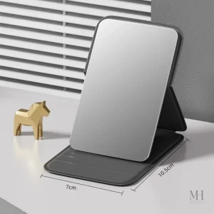 Miroir pliable avec support pour une utilisation facile