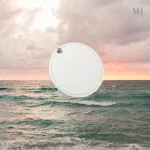 Miroir de poche cuir rond 8 cm avec étui rabattable