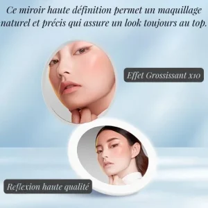 Miroir compact et élégant avec éclairage LED intégré