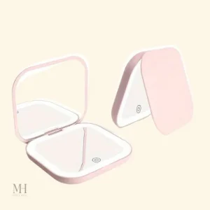 Miroir compact avec lumière LED pour un maquillage parfait