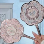 Miroir de maquillage élégant, 18 cm, design vintage