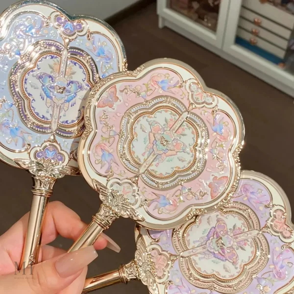 Miroir compact en métal pour un make-up parfait
