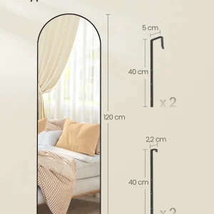 Miroir mural sans perçage, design moderne et élégant