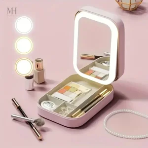 Miroir compact avec espace de rangement pratique