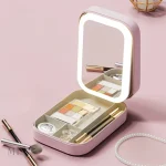 Miroir de sac LED, idéal pour retouches maquillage
