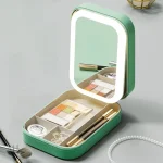 Miroir lumineux en trois teintes, format pratique