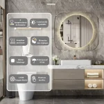 Miroir design éclairé pour un look contemporain