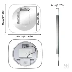 Miroir de salle de bain avec éclairage LED intégré