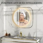 Miroir de salle de bain avec fonction antibuée
