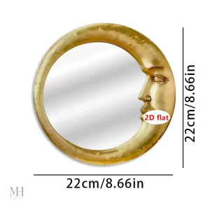 Miroir de sorcière en or pour une touche mystique
