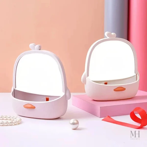 miroir-de-table-1 Miroir de table kawaii avec rangement pour maquillage