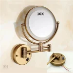Miroir déporté doré pour un make-up parfait
