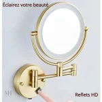Miroir LED antique pour une précision accrue