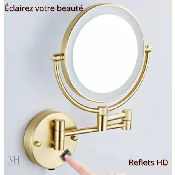 Miroir LED antique pour une précision accrue
