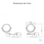 Miroir grossissant 10x, idéal pour le maquillage