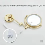 Miroir mural au style doré pour une touche élégante