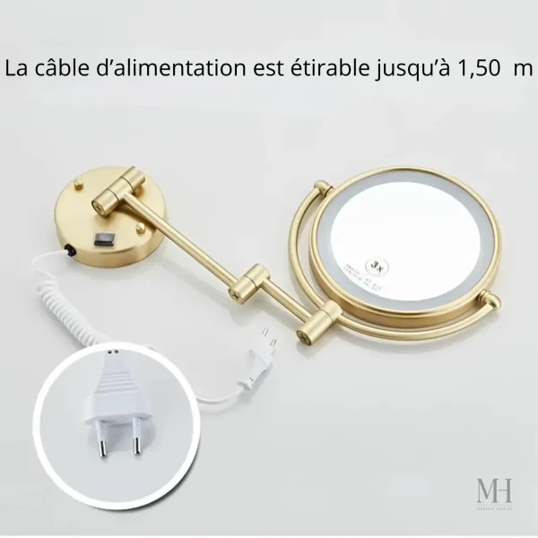 Miroir mural au style doré pour une touche élégante