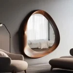 Miroir Design Bois – Élégance et Forme Sculpturale