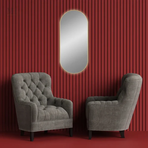 miroir-design-dore-1 Miroir design doré 100x45 cm