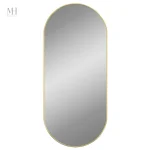 Miroir design moderne avec finition dorée
