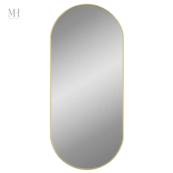 Miroir design moderne avec finition dorée