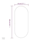 Miroir mural chic 100x45 cm en or
