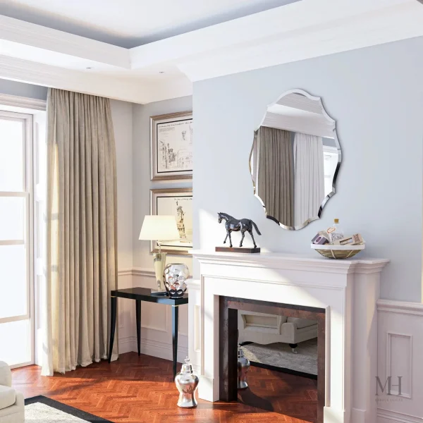 Miroir mural original pour salon contemporain