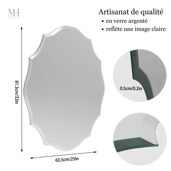 Miroir décoratif, touche d'originalité murale