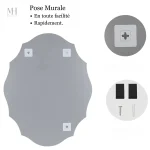 Miroir sophistiqué, idéal pour une ambiance chic