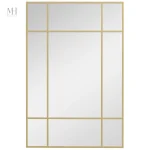 Miroir Doré avec Design Effet Fenêtre Intemporel