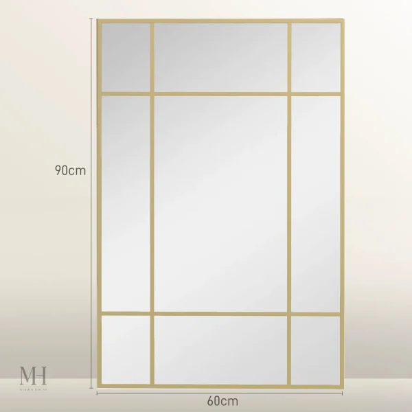 Miroir Lumineux Doré avec Finition Épurée