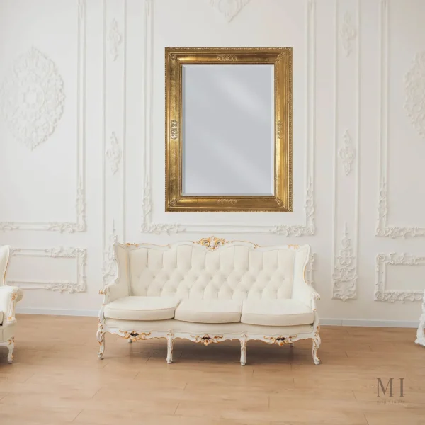 Miroir Rectangulaire en Bois Sculpté